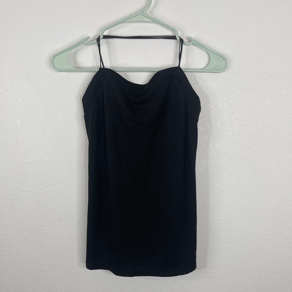 Express Womens Black Top Size S Solid Thin Straps‎ Club Sleeveless NWT